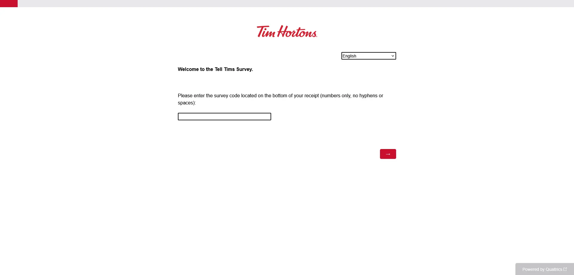 Tim Hortons Survey